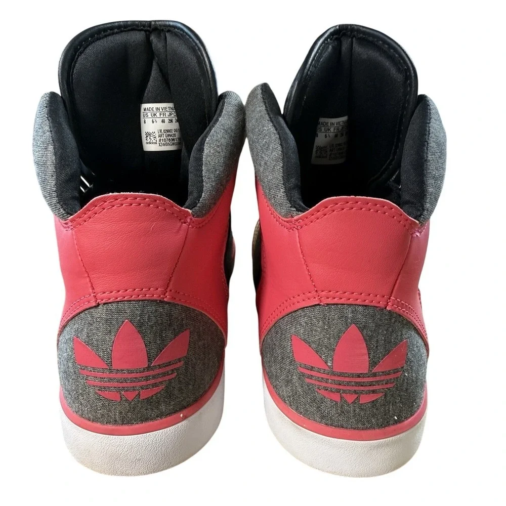 ADIDAS Women's Size 8 Amberlight High Top‎ Hip Hop Sneakers Trainer Shoes Red EC
